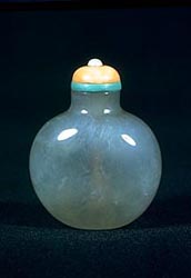Wonderfully hollowed Jade Chinese Snuff Bottle, John Neville Cohen