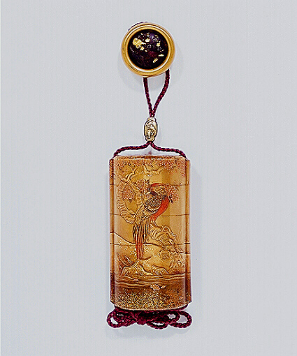 Ho-ho bird inro with kagamibuta