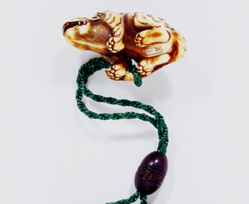 Reverse Ivory Tiger Netsuke