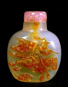 Chinese Cameo Snuff Bottle very well hollowed Bannerman